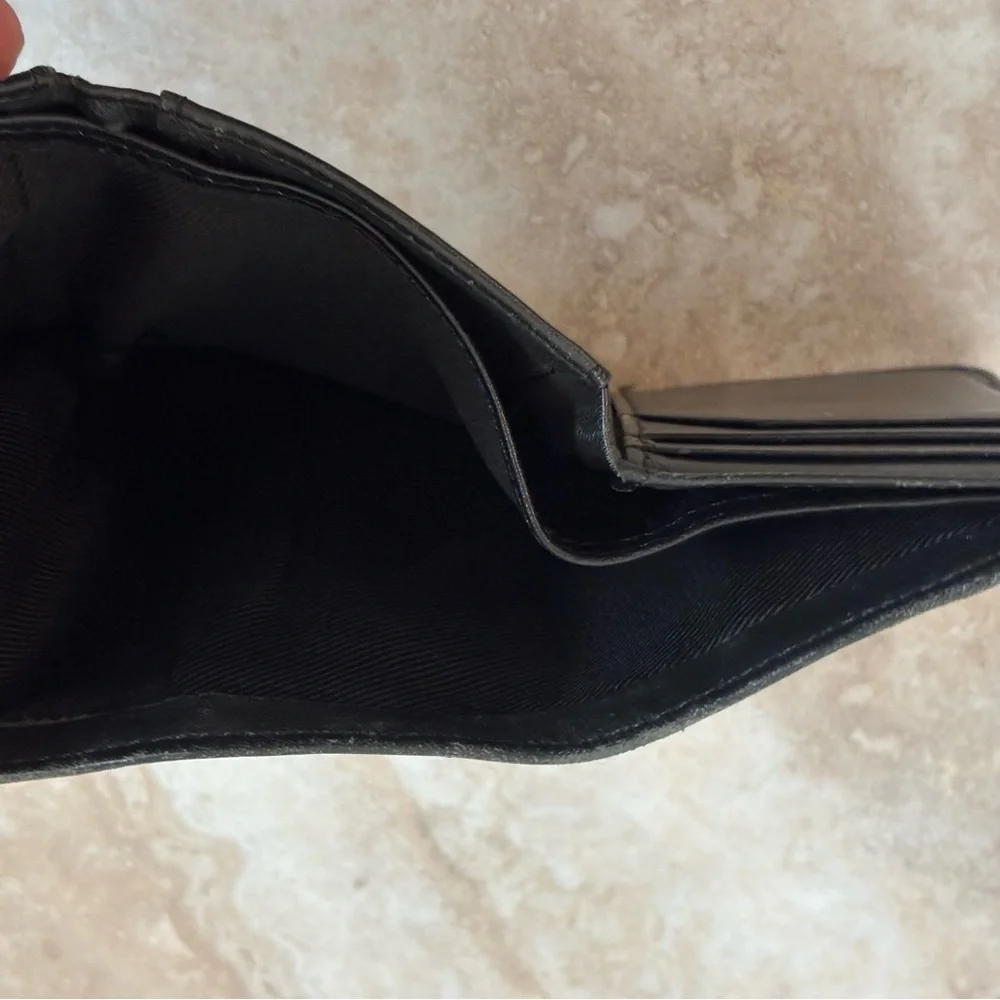 Rei tri-fold RFID nylon and leather wallet
